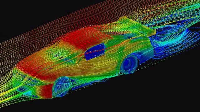 Car aerodynamics CFD mesh
